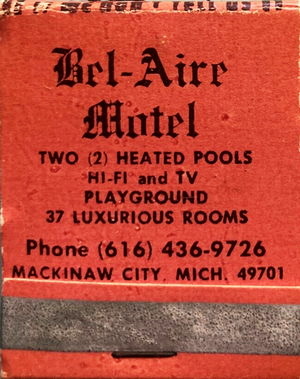 Bel-Aire Motel (Great Lakes Inn, Bel Aire Motel) - Matchbook